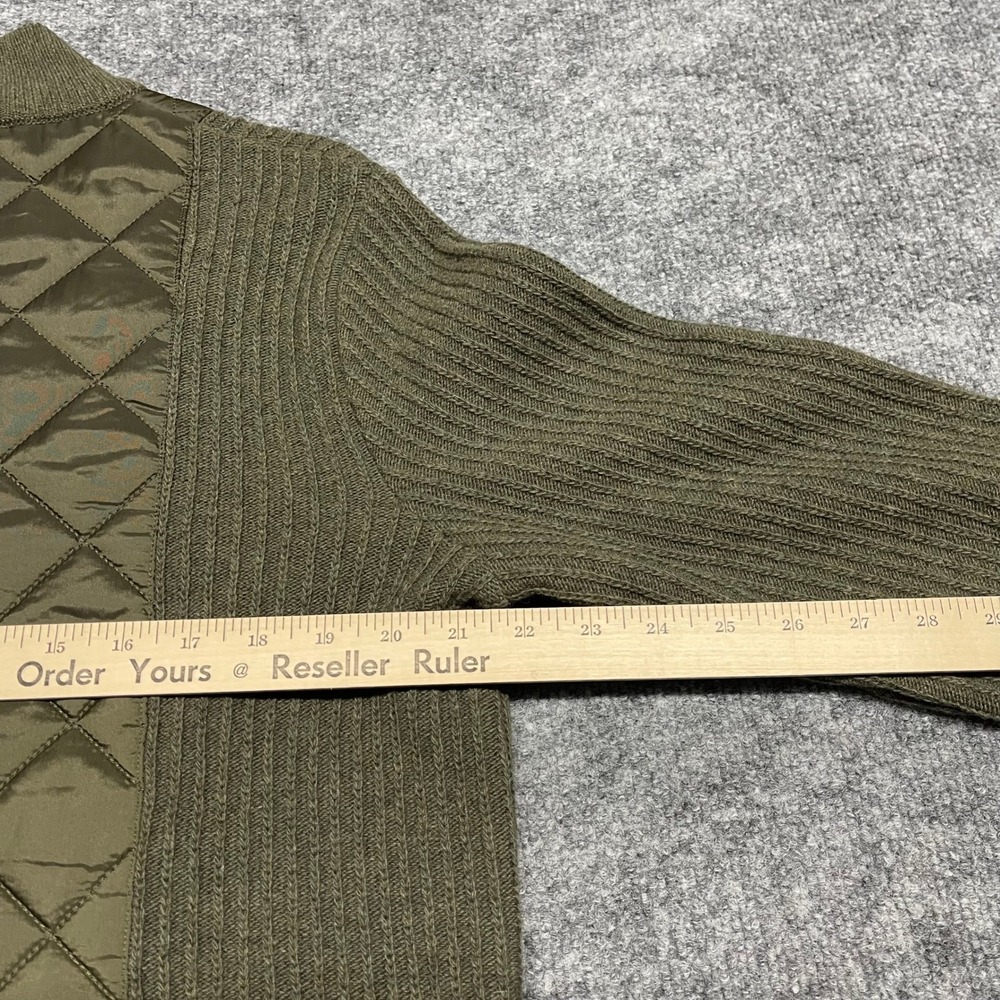 NEW Barbour Jacket Women Size 18 Olive Green Sporting Wool Knit Quilted Full Zip - Picture 13 of 13